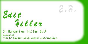 edit hiller business card